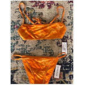 Orange tie-dye Pacsun bikini